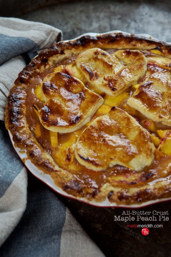 All-Butter Crust Maple Peach Pie | MarlaMeridith.com ( @marlameridith )