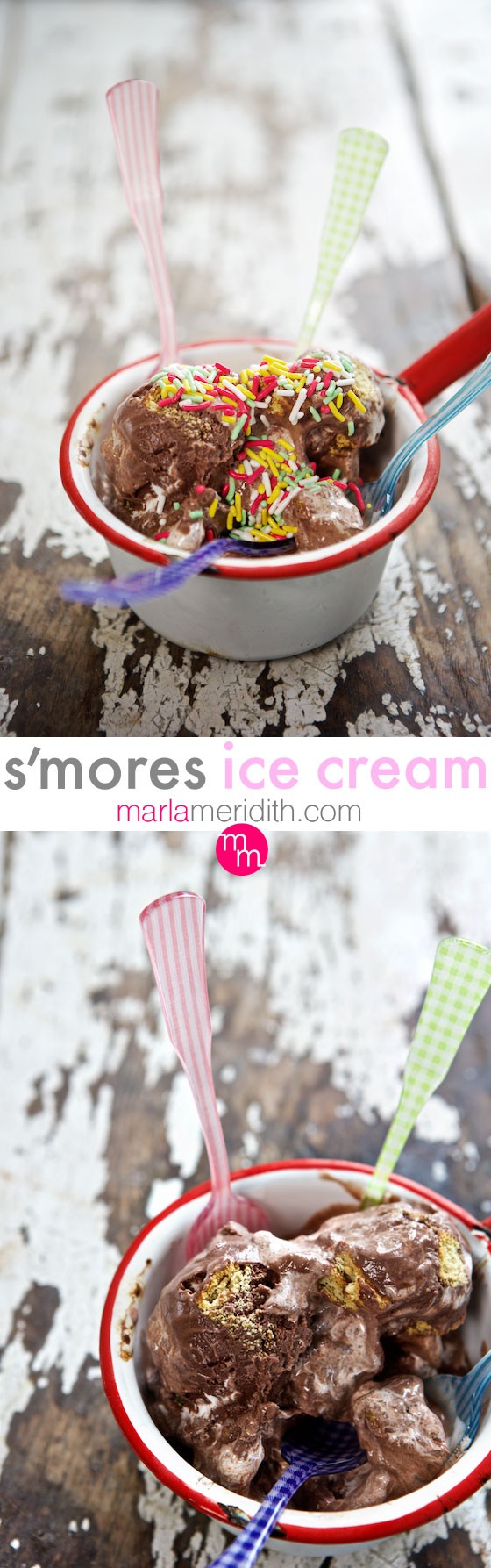 S'mores Ice Cream recipe | MarlaMeridith.com ( @marlameridith )