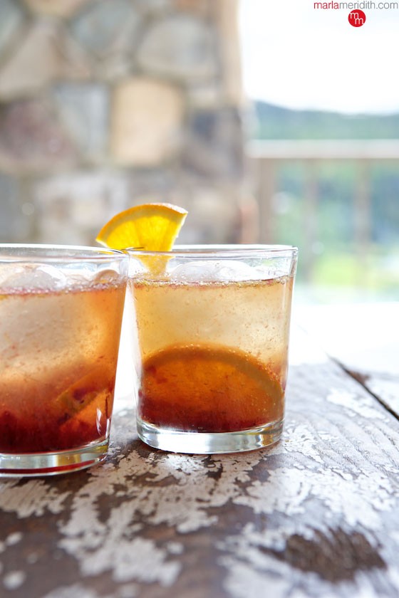 Cranberry Orange Old Fashioned Cocktail | MarlaMeridith.com ( @marlameridith )