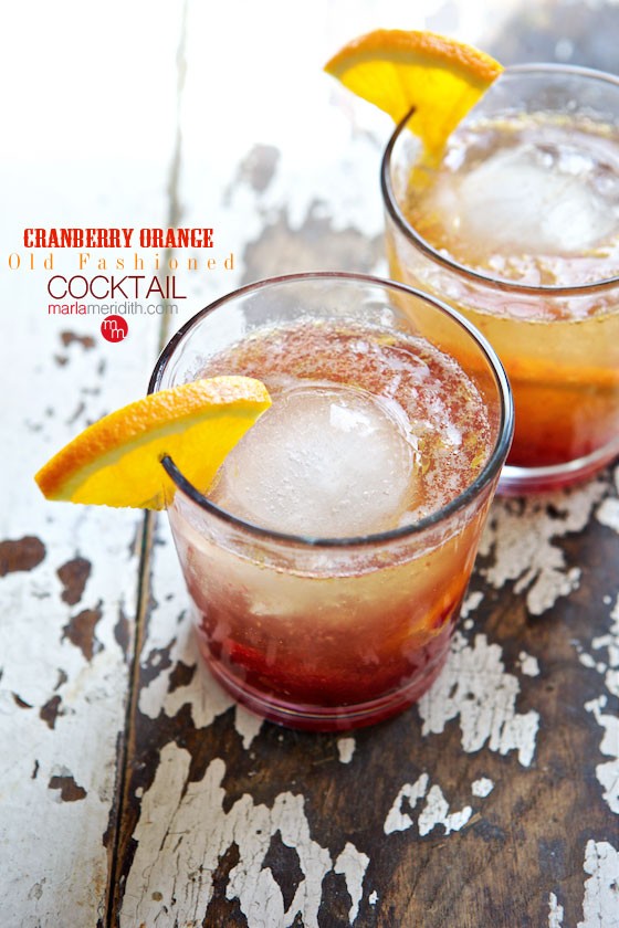 A refreshing summer cocktail: Try these Cranberry Orange Old-Fashioned cocktails. Get the recipe on MarlaMeridith.com