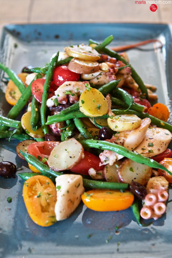 Grilled Octopus Nicoise Salad | S.Y. Kitchen | Santa Ynez, California | MarlaMeridith.com ( @marlameridith ) #SavorSB