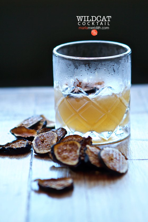 A delicious bourbon cocktail recipe infused with pear, cinnamon and pine. MarlaMeridth.com