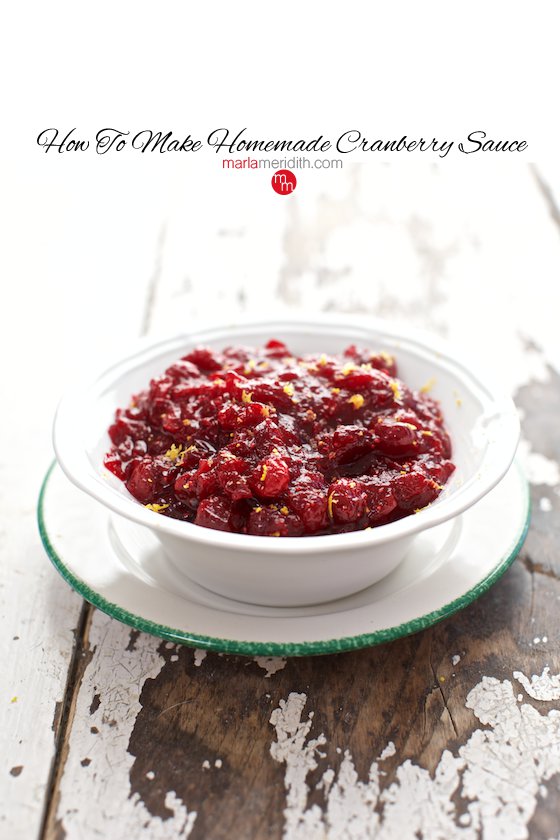 How to make Homemade Cranberry Sauce. MarlaMeridith.com ( @marlameridith )