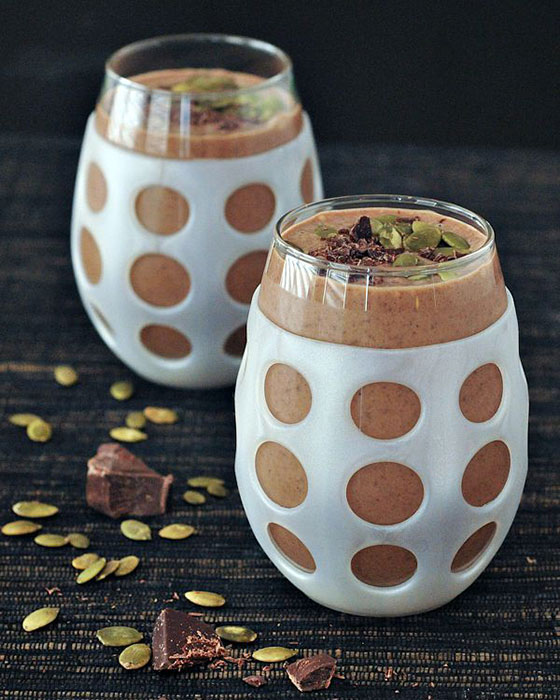 Double Chocolate Smoothie with Salted Pipits from Spa Bettie | Featured on MarlaMeridith.com ( @marlameridith )