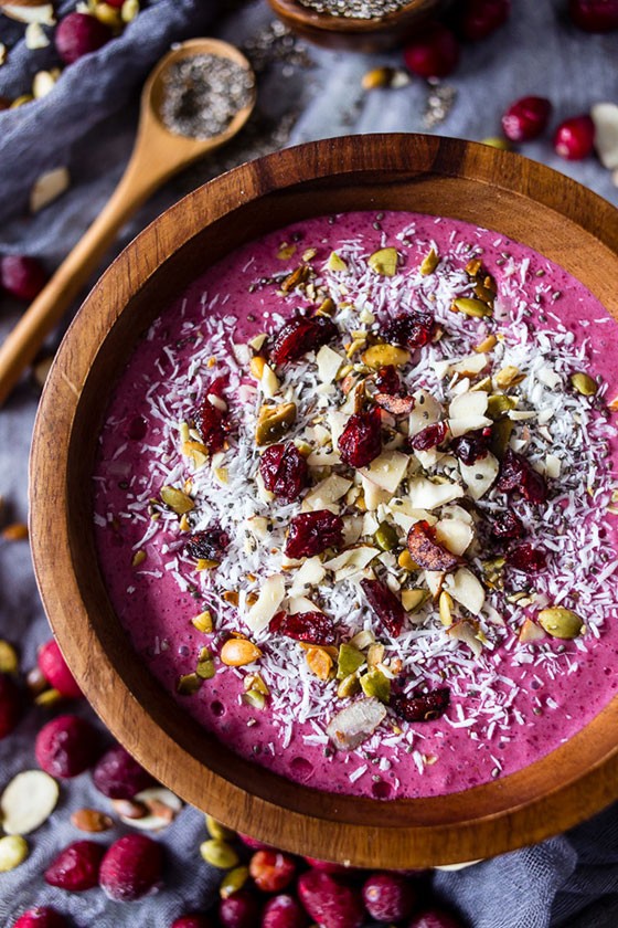 Cranberry Smoothie Bowl by Nutmeg Nanny | Featured on MarlaMeridith.com ( @marlameridith )