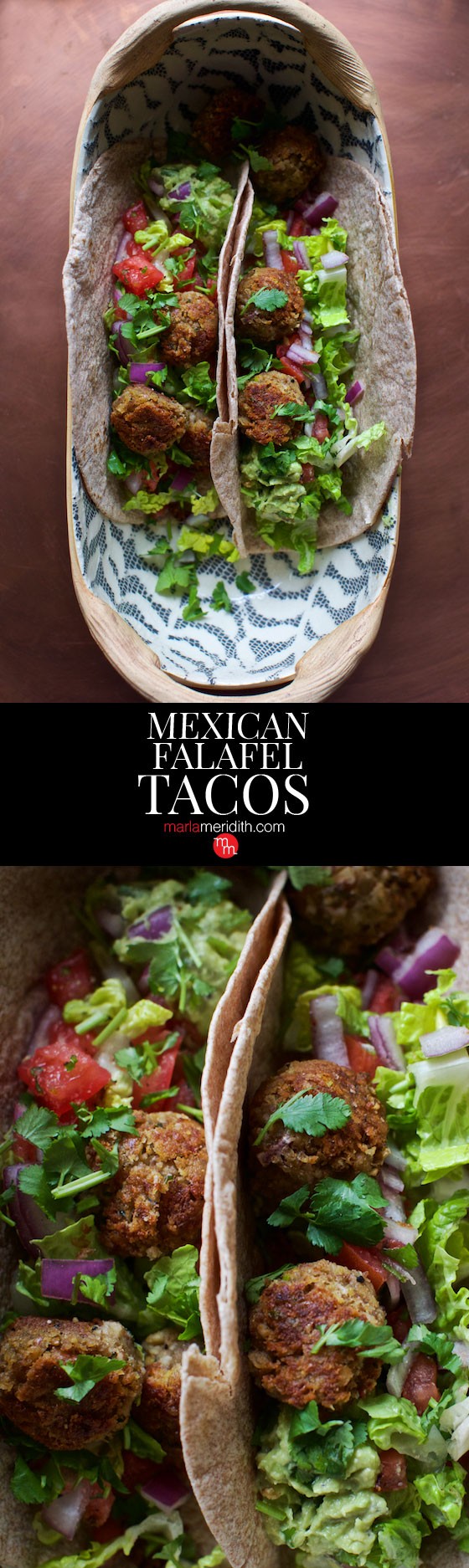 Mexican Falafel Tacos. Even your kids are gonna LOVE this #recipe | MarlaMeridith.com ( @marlameridith )