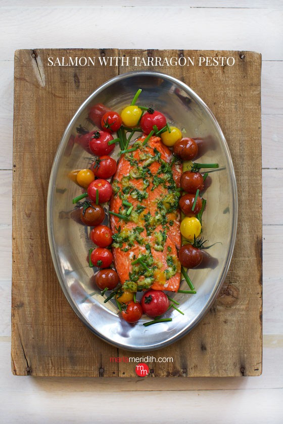 Salmon with Tarragon Pesto - Marla Meridith