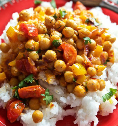 Vegan Chickpea Curry recipe | MarlaMeridith.com #recipe #curry #vegan #meatless