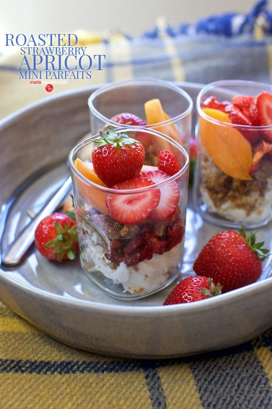 Roasted Strawberry & Peach Parfaits. Get the recipe on MarlaMeridith.com