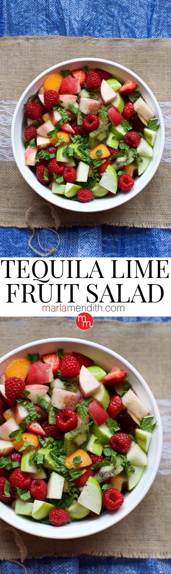 Satisfy your summer sweet teeth with this healthy dessert. TEQUILA LIME FRUIT SALAD a #vegan #recipe MarlaMeridith.com ( @marlameridith )