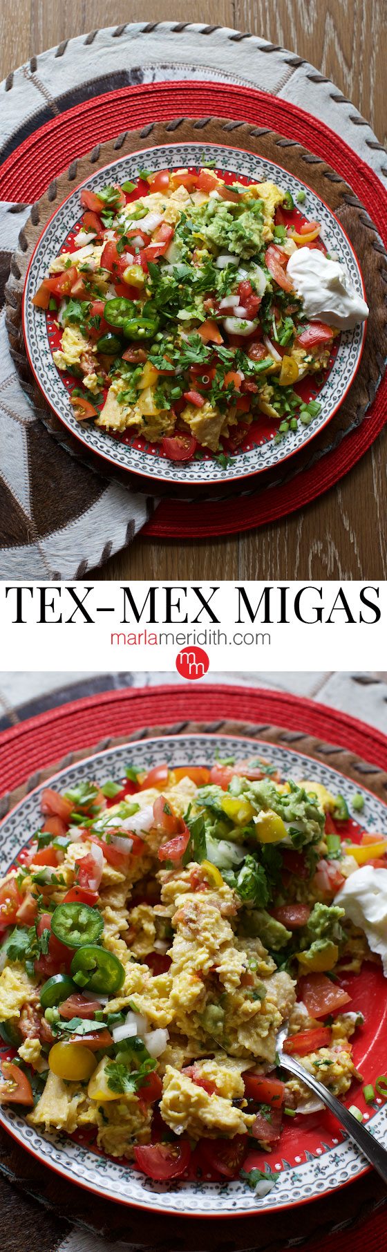 These TEX-MEX MIGAS are bursting with flavor! Try this simple + nourishing egg #recipe today! MarlaMeridith.com ( @marlameridith )
