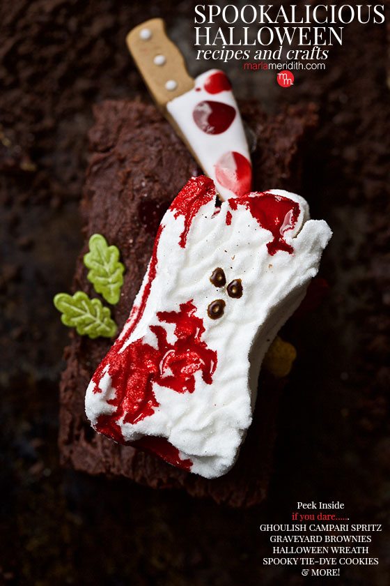Recipe for Spookalicious Brownies on MarlaMeridith.com #halloween