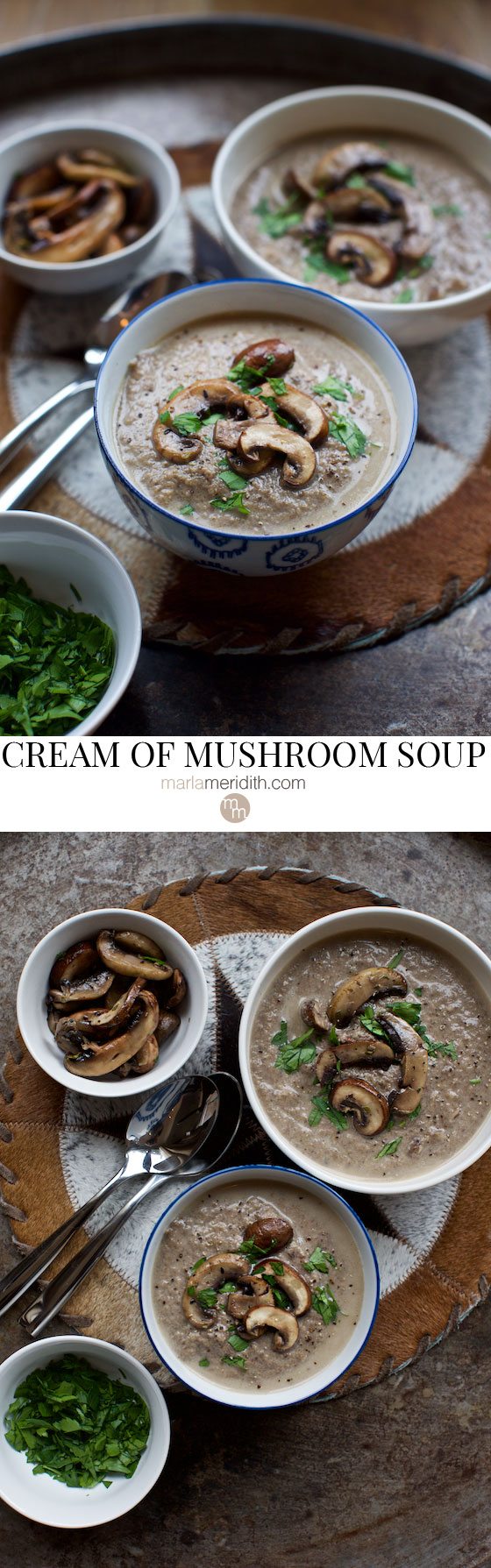 When the weather cools down, this CREAM OF MUSHROOM SOUP will warm you up! #recipe on MarlaMeridith.com ( @marlameridith )