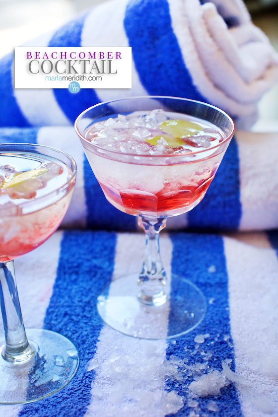 Beachcomber Cocktail recipe. Delicious, refreshing & great for your celebrations. MarlaMeridith.com ( @marlameridith )