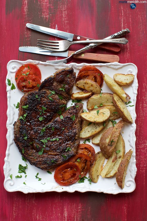 Coffee Rubbed Ribeye Steak with @Folgers Get this delicious recipe on MarlaMeridith.com ( @marlameridith ) #ad