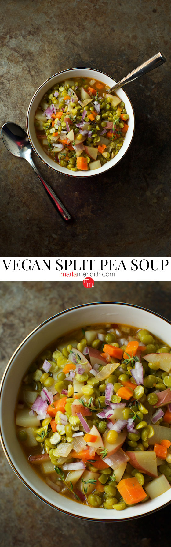 Vegan Split Pea Soup recipe | MarlaMeridith.com ( @marlameridith )