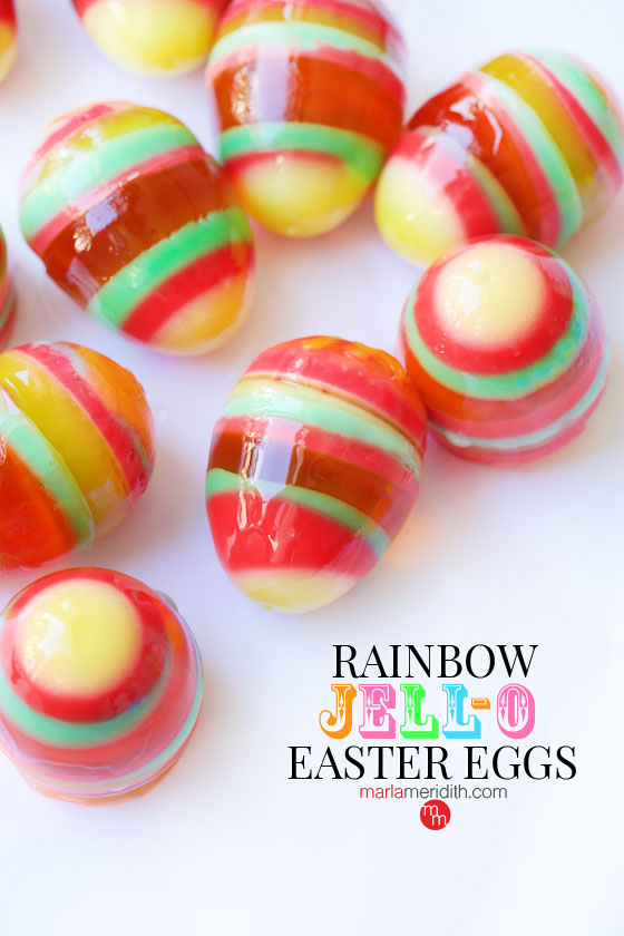 Make these Jell-O Easter eggs with your kids! MarlaMeridith.com