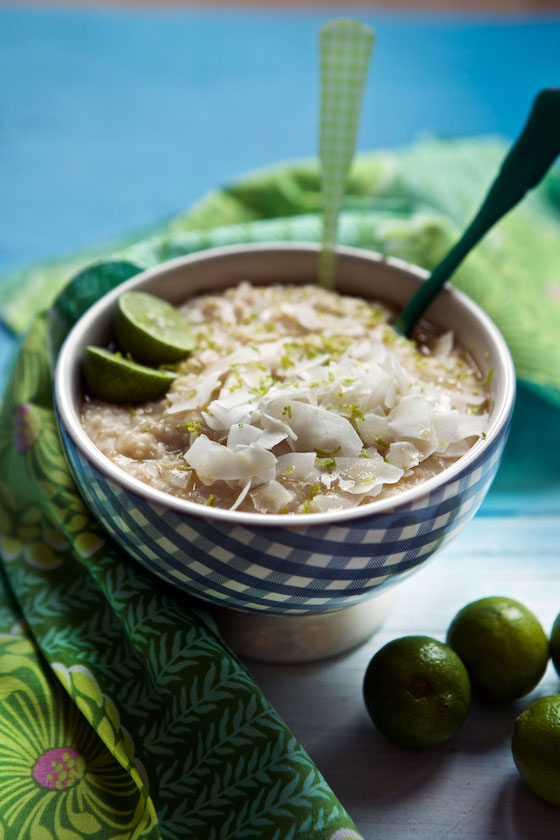 Here's a unique twist on your morning oatmeal: try this Key Lime Coconut Steel-Cut Oatmeal recipe, it's healthy and delicious! MarlaMeridith.com