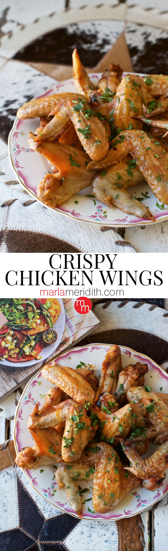 Crispy Chicken Wings recipe from the @addapinch cookbook. MarlaMeridith.com ( @marlameridith )