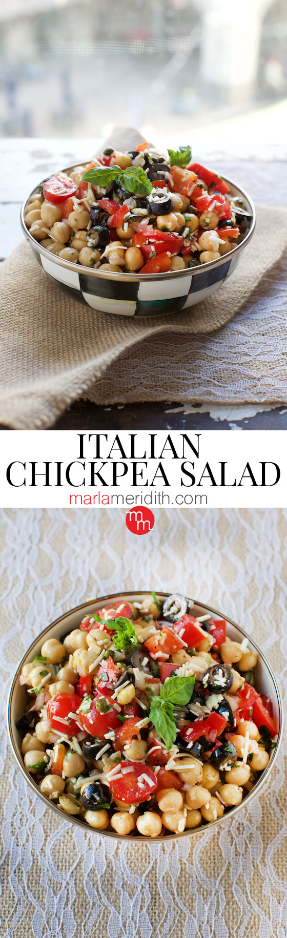 Italian Chickpea Salad | MarlaMeridith.com ( @marlameridith )