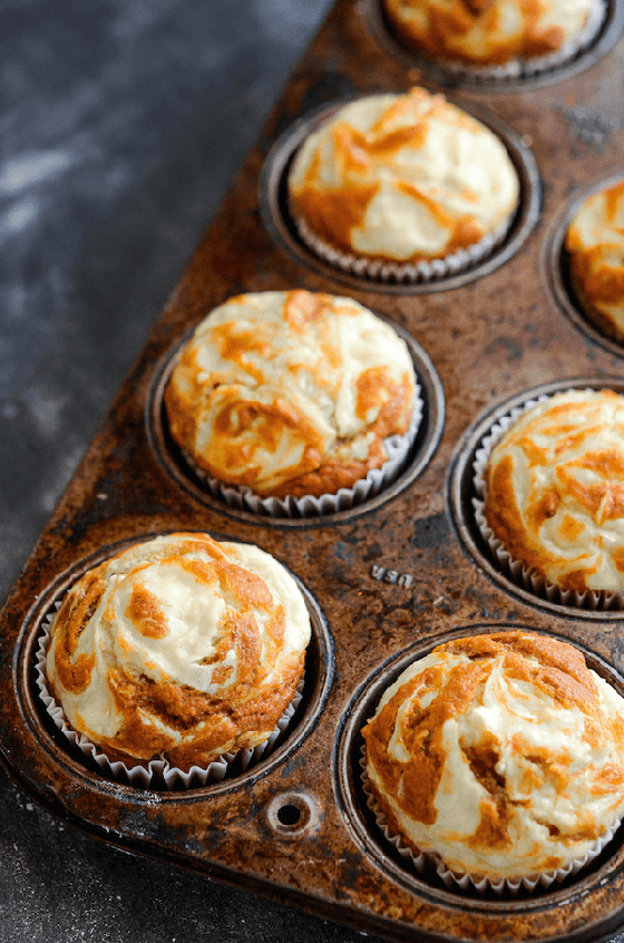 Pumpkin Cream Cheese Swirled Muffins recipe