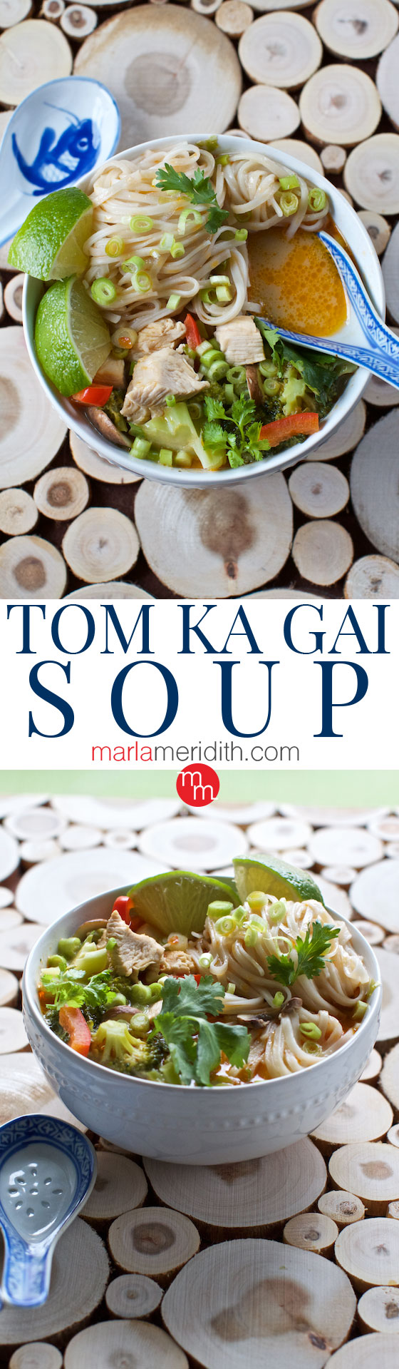 Tom Ka Gai Soup (Thai Coconut Curry Chicken Soup) | Find this delicious recipe on MarlaMeridith.com ( @marlameridith )