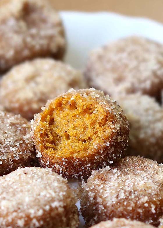 Baked Pumpkin Donut Holes recipe
