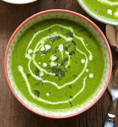 Vegan Cream of Kale Soup recipe for Meatless Monday | MarlaMeridith.com