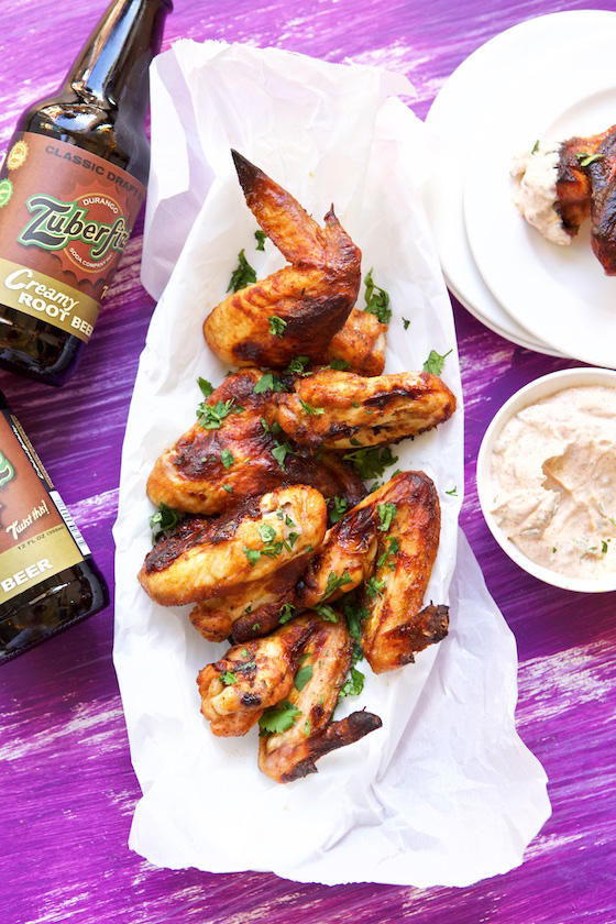 Baked Honey Harissa Chicken Wings #recipe | MarlaMeridith.com