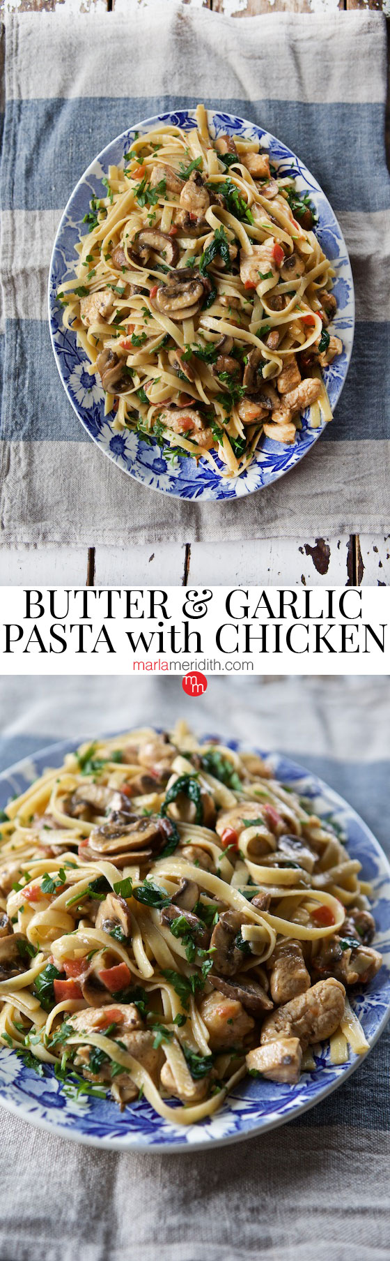 Butter and Garlic Pasta with Chicken recipe