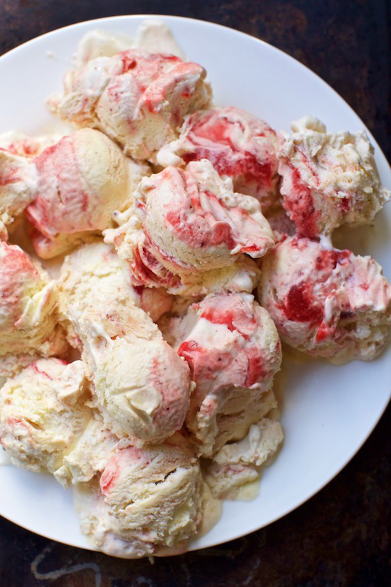 Plum Ginger Semifreddo recipe | MarlaMeridith.com #recipe #icecream