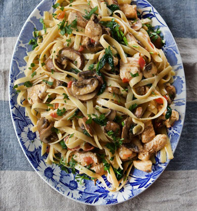 Butter and Garlic Pasta with Chicken recipe
