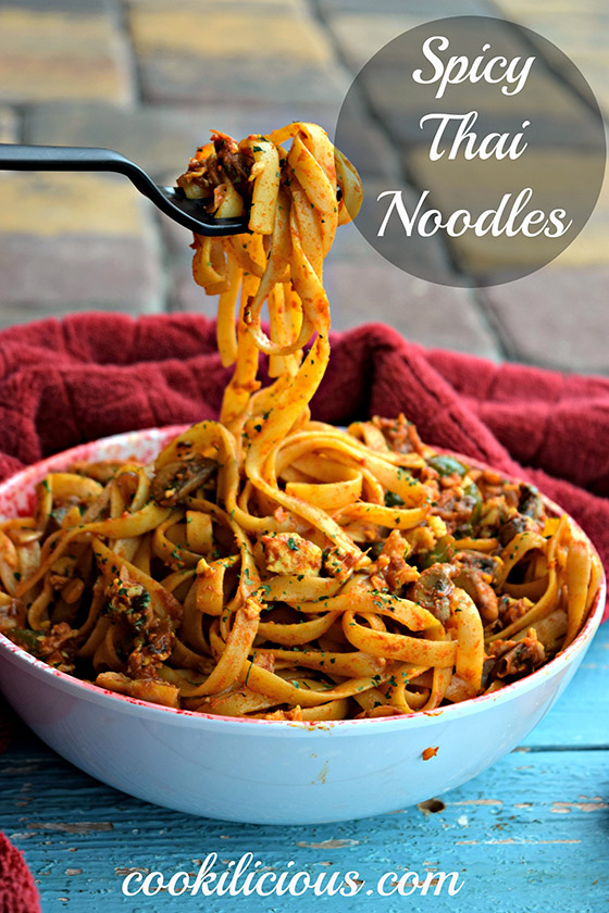 One Pot Spicy Thai Noodles #recipe