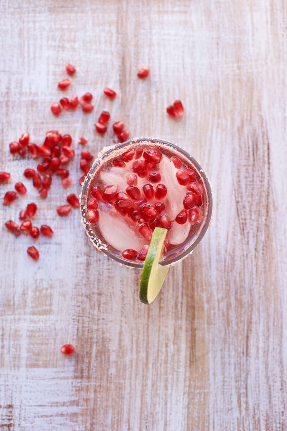 Sparkling Champagne Pomegranate Margaritas recipe. WOW your friends with this beautiful cocktail! MarlaMeridith.com #cocktail #recipe #margarita