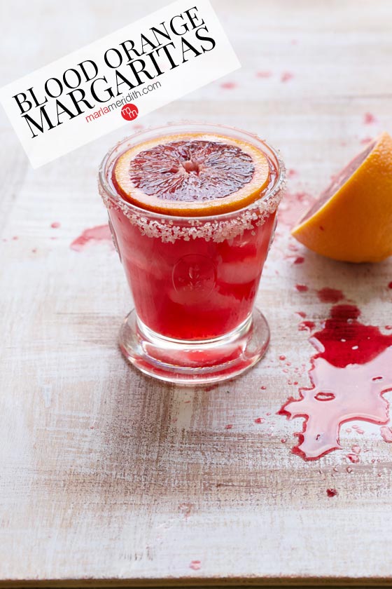 These Blood Orange Margaritas are delicious and so refreshing! Get the recipe on MarlaMeridith.com