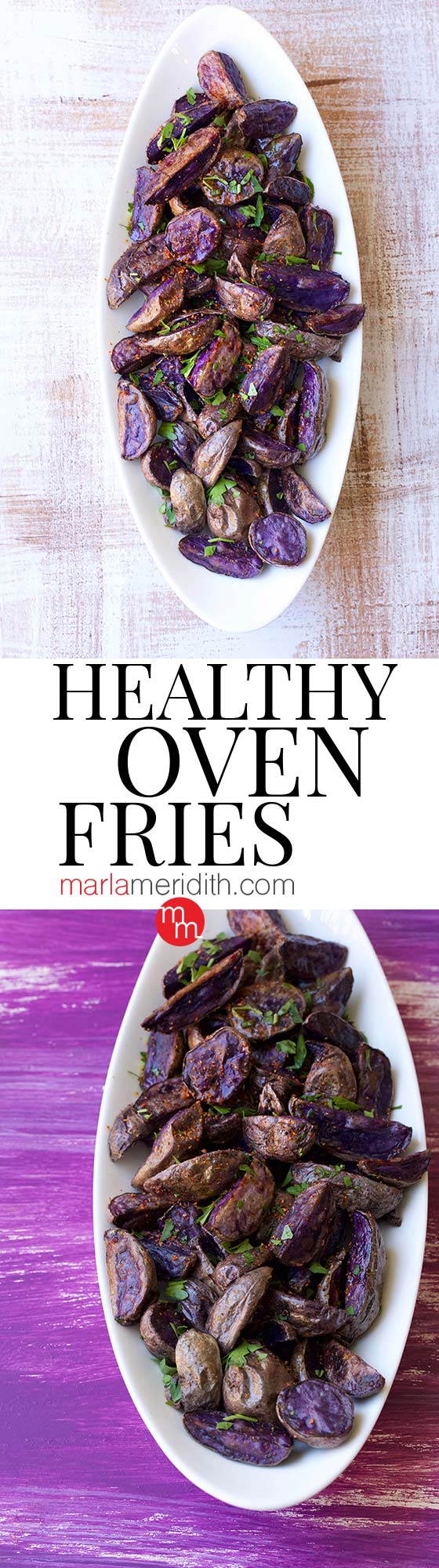 Healthy Oven Fries recipe, guilt free French Fries! MarlaMeridith.com
