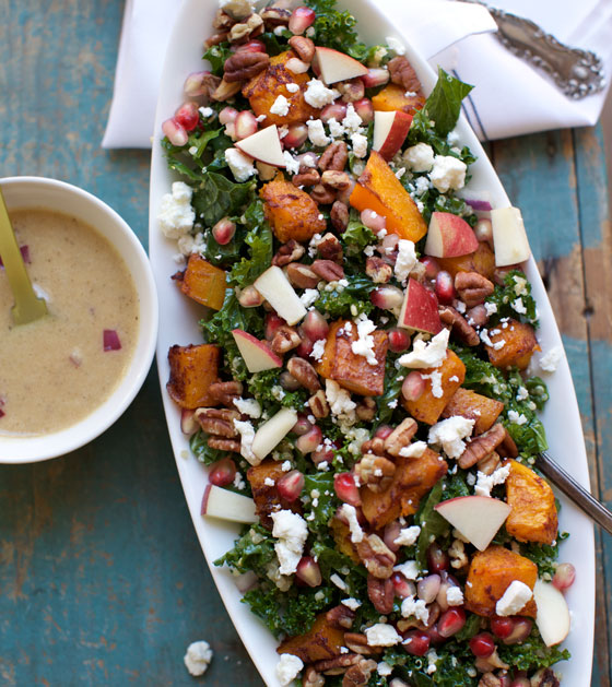 Pre-Order: High Alpine Cuisine Cookbook by MarlaMeridith.com and get the recipe for this delish High Country Salad with Butternut Squash and Apple Cider Vinaigrette 