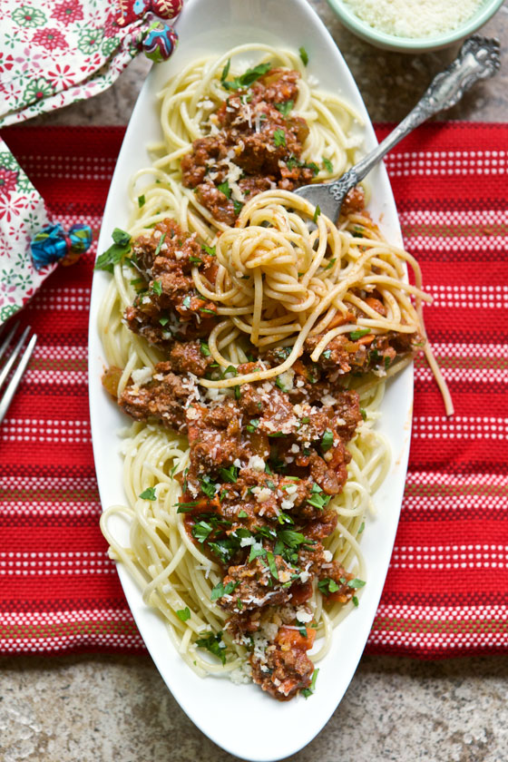 Pre-Order: High Alpine Cuisine Cookbook by MarlaMeridith.com and get the recipe for this delish Elk Spaghetti Bolognese