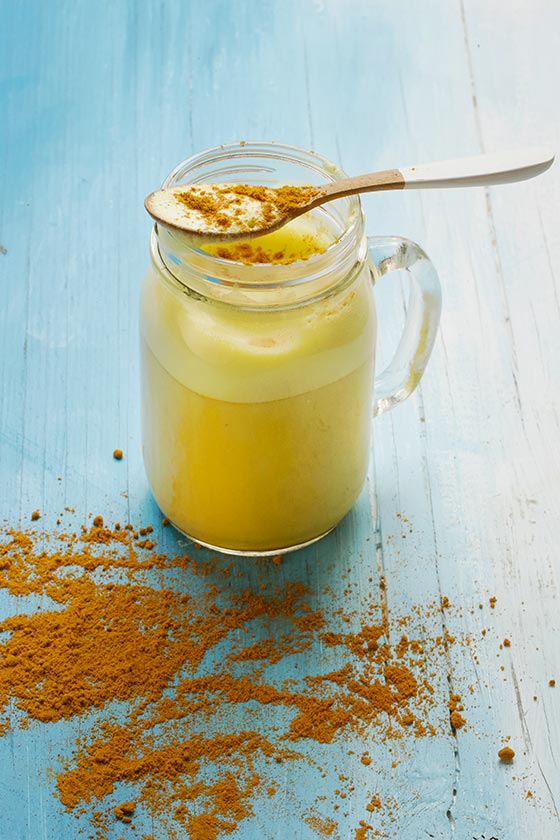 Vegan Maple Golden Milk recipe, enjoy hot or over ice! MarlaMeridith.com