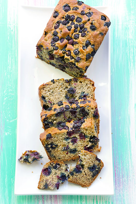 Get the recipe for this delicious Blueberry Banana Breakfast Bread on MarlaMeridith.com