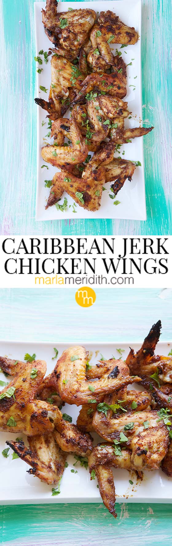 You've gotta try these Baked Caribbean Jerk Chicken Wings!, they are swoon worthy! Get the recipe on MarlaMeridith.com