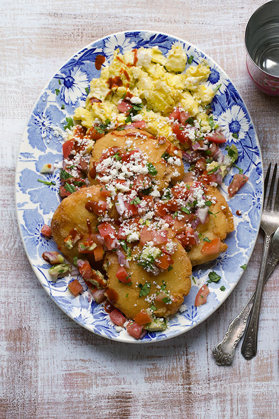 Scrambled Egg Arepa, a South American recipe you need to try! MarlaMeridith.com