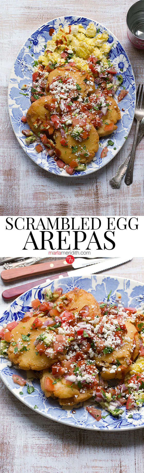 Scrambled Egg Arepa, a South American recipe you need to try! MarlaMeridith.com