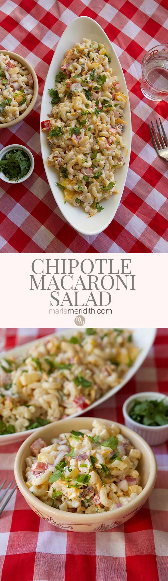 This Chipotle Macaroni Salad comes together in 15 minutes. Get this delish recipe on MarlaMeridith.com