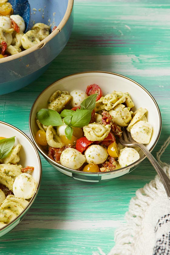 Get the recipe for this delish Pesto Tortellini Salad on MarlaMeridith.com