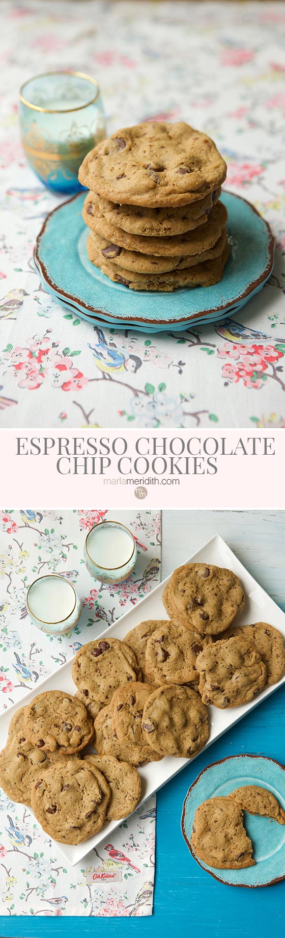 These Espresso Chocolate Chip Cookies will put a little pep in your step and a smile on your face. Get the recipe on MarlaMeridith.com