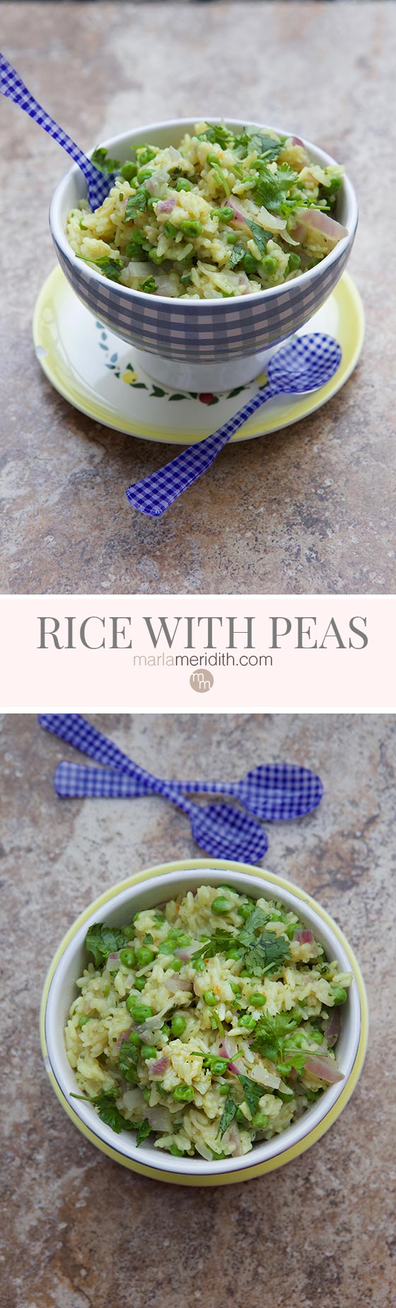 My Rice with Peas recipe is just that...simple, but delicious all the same! marlameridith.com