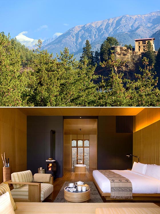 Amankora in the Kingdom of Bhutan. Bucket List Luxury Mountain Hotels on marlameridith.com