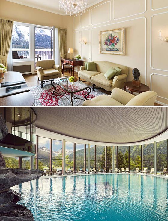 Badrutt's Palace in St. Moritz, Switzerland. Bucket List Luxury Mountain Hotels on marlameridith.com 