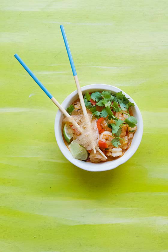 This delicious Quick & Easy Thai Coconut Shrimp Soup recipe can be ready and on your dinner table in just 20 minutes, no need for take-out! MarlaMeridith.com